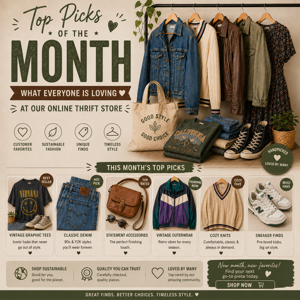 Top Picks of the Month: What Everyone Is Loving at Our Online Thrift Store