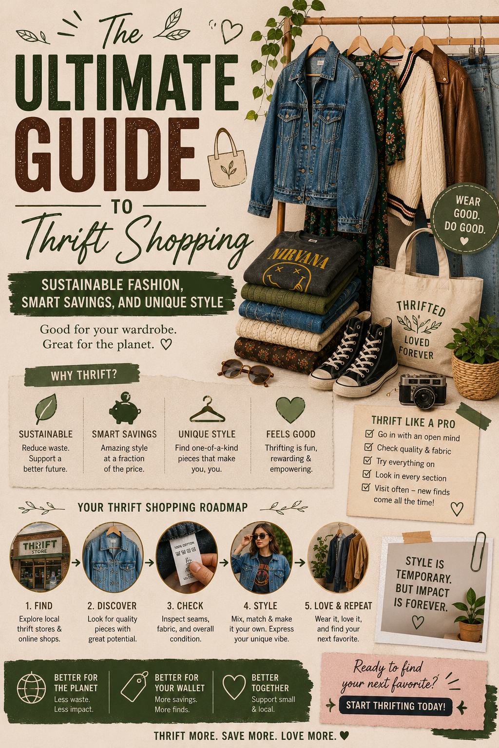 The Ultimate Guide to Thrift Shopping: Sustainable Fashion, Smart Savings, and Unique Style