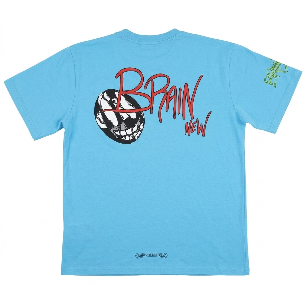 Blue Brain New Graphic Printed T-Shirt - Image 7