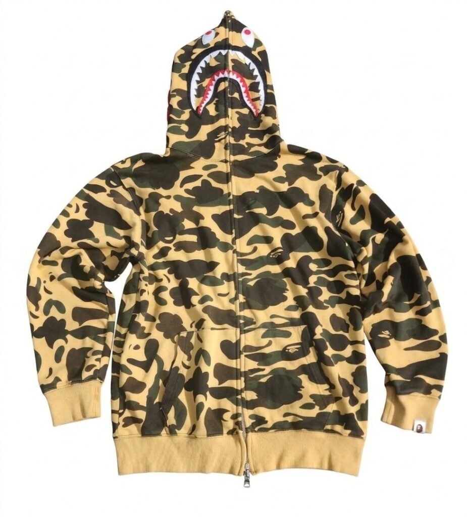 Bape camo-shark Hoodie Front side